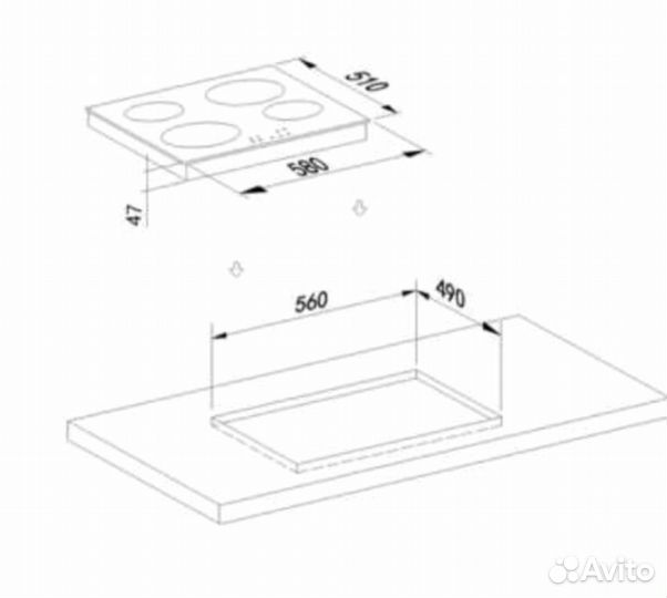 Варочная панель электрическая 4 конфорки