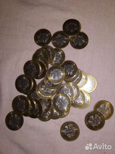 Монеты биметалл 10р Челябинская/Ульяновская област