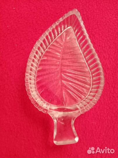 Конфетница, розетка советская в виде листа