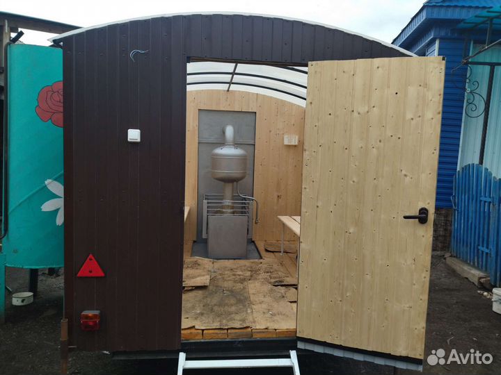 Мобильная баня на колесах