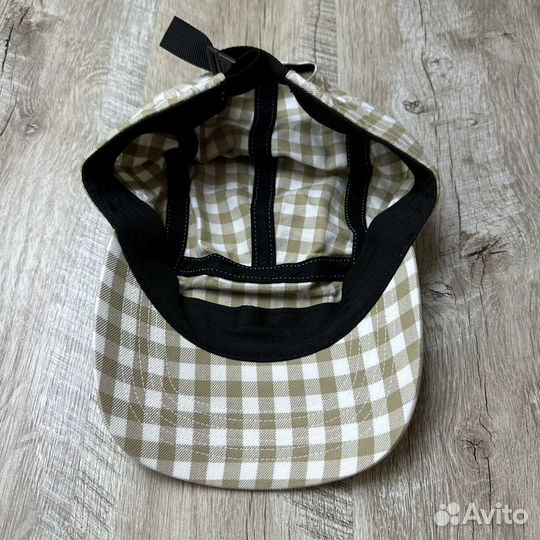 Кепка Supreme Gingham Camp Cap Tan оригинал