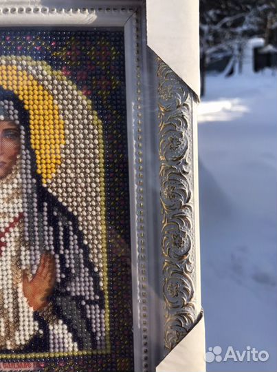 Икона вышитая бисером “Святая Елизавета”