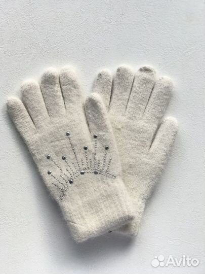 Перчатки двухслойные шерсть новые