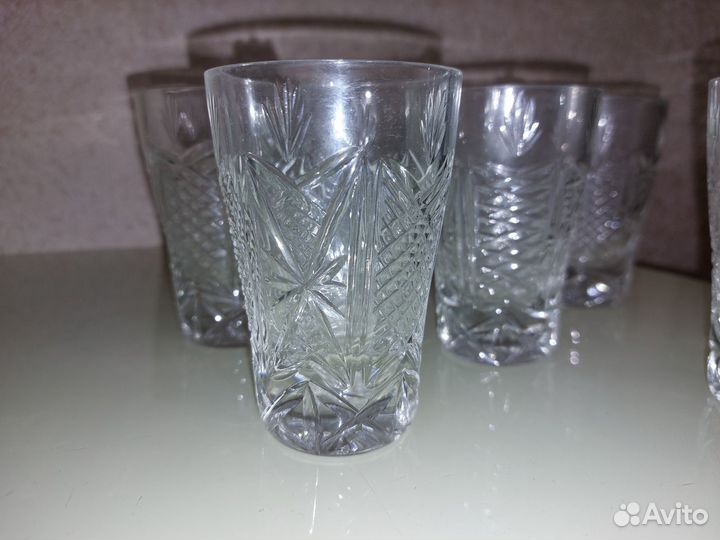 Стаканы хрустальные 6 шт набор