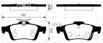 Колодки тормозные зад mazda 3 03-13/ford focus