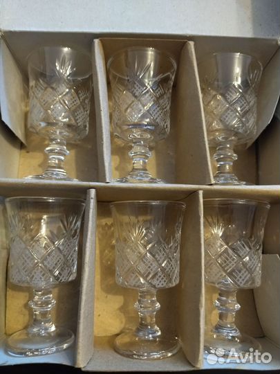 Хрустальные рюмки СССР новые