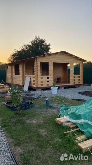 Баня бочка квадро