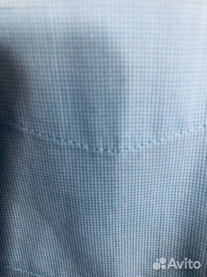 Рубашка мужская бирюз. р. 164 с длинным рукавом