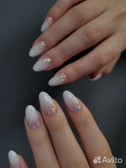 Маникюр с укреплением-1 ч.30. Педикюр. Наращивание