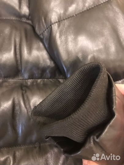Пуховик женский натуральная кожа