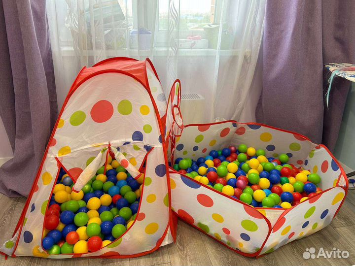Детская палатка, сухой бассейн. 700 шариков
