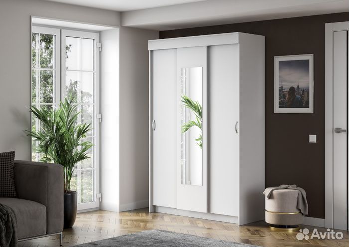 Шкаф купе новый белый