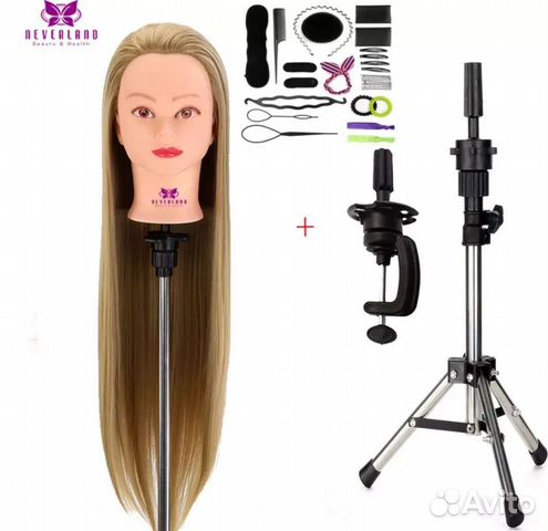 Болванка манекен учебная для парикмахеров 75 см