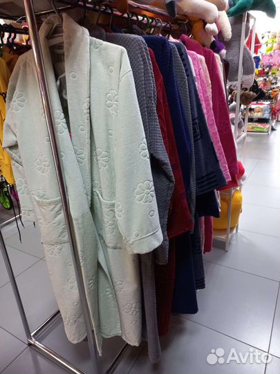 Халат махровый цвет мята 50-52