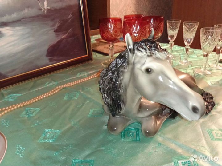 Фарфоровые Статуэтки, фигурки, копилка конь СССР
