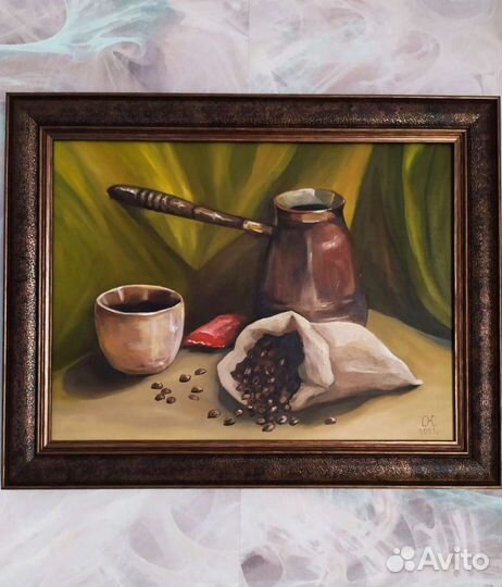 Картина маслом Кофейный натюрморт