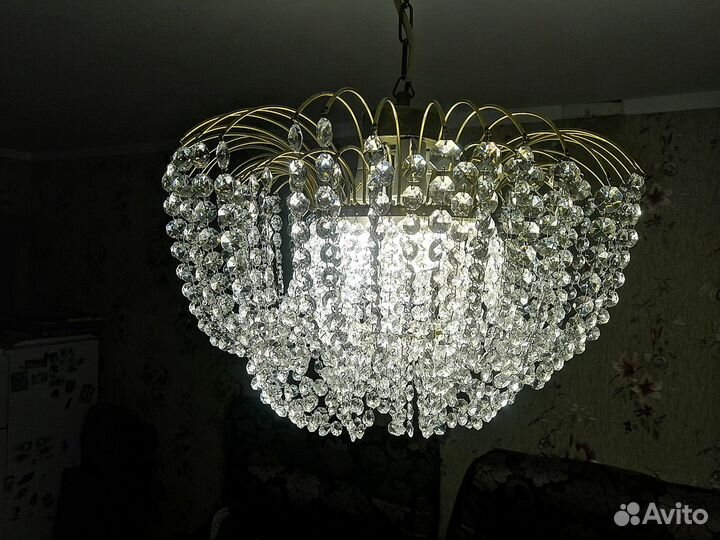 Люстра хрустальная чехословакия