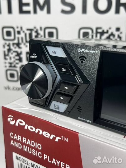 Магнитола с блютузом Pioneer с Дисплеем 1 din