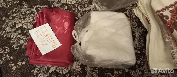 Скатерти льняные СССР разные