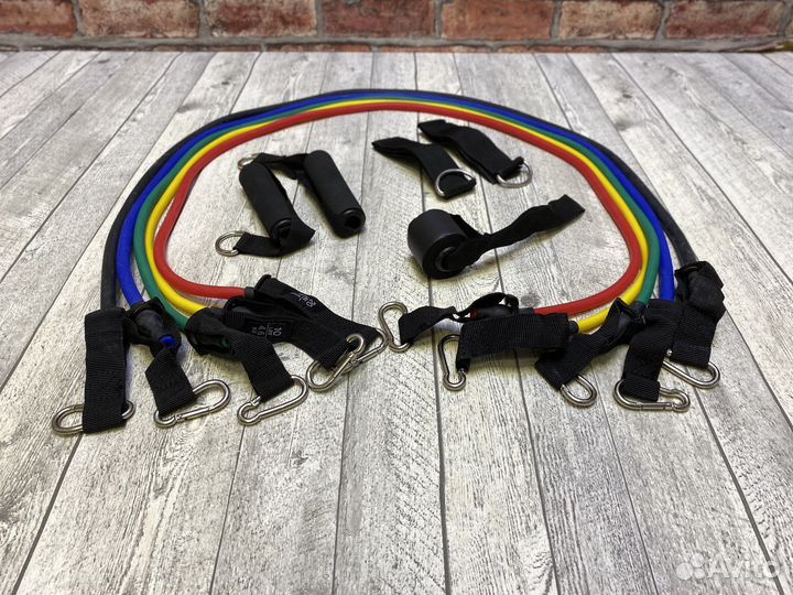 Набор трубчатых эспандеров упругость 70кг