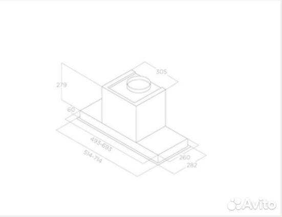 Вытяжка elica hidden advance IX/A/72