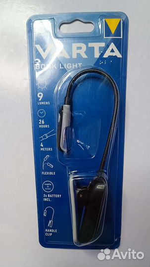 Фонарь varta LED Book Light 2xCR2032 Гибкий фонарь