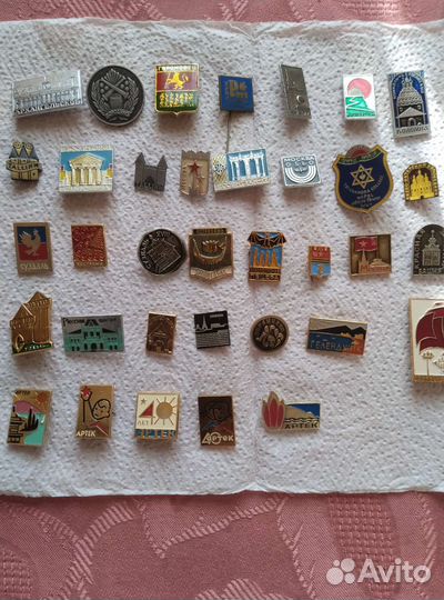 Значки СССР лениниана, спорт, города