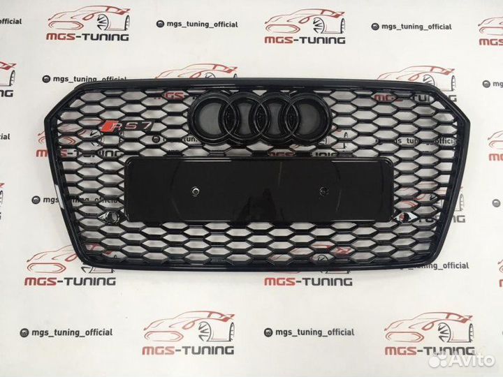 Решетка на Audi A7 14-17 гг. в стиле RS7 дизайн 4
