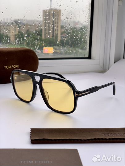 Очки Tom Ford Falconer Aviator желтые