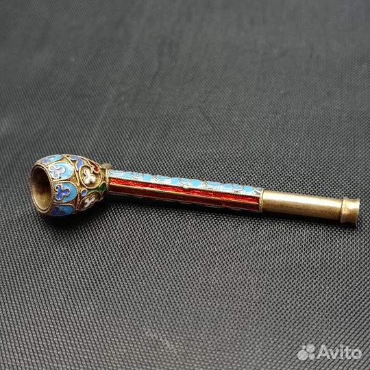 Трубка Мундштук Эмаль Серебро