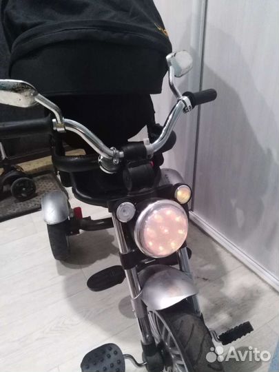 Велосипед бу детский чопер с родительской ручкой