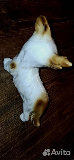 Фарфоровая большая статуэтка собаки