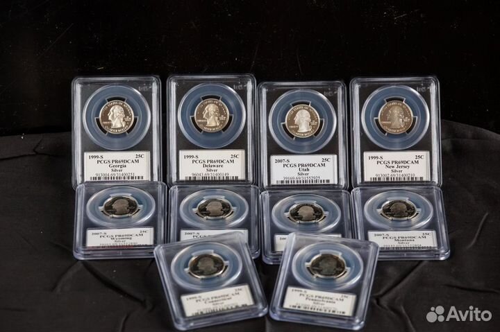 Quarter (квотеры) dollars в слабе pcgs pr 69