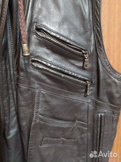 Жилет кожаный Enrico Gorlani, р-р 54-56