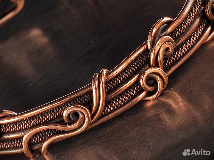 Браслет Медь Украшение Ручной работы WireWrapArt