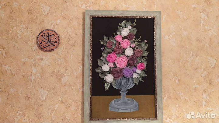 Картина (пионы из шифона)