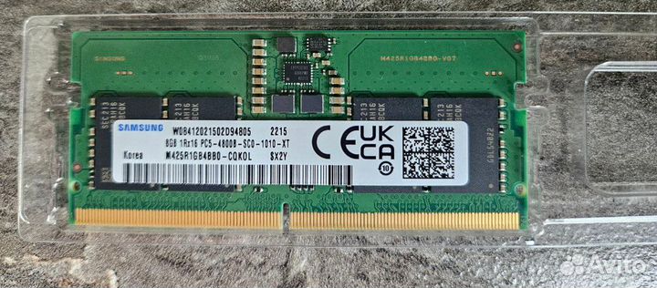 Оперативная память SO-dimm Samsung 8GB DDR5 4800MH