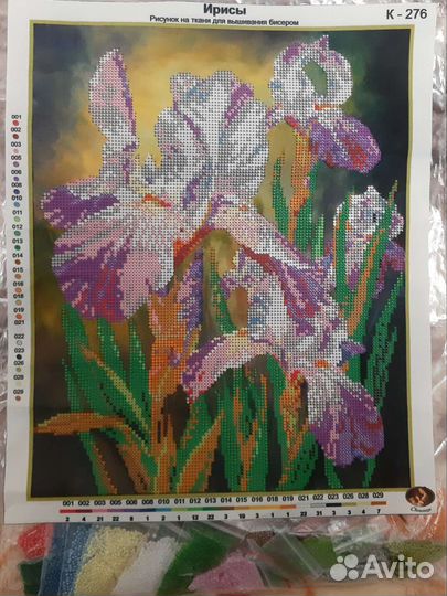 Набор для вышивки бисером фирмы Светлица. Ирисы