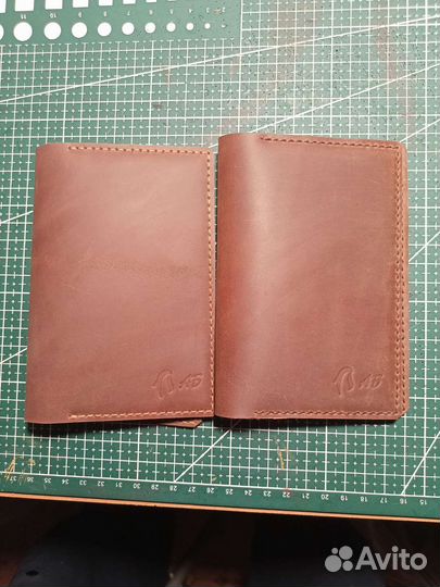 Обложка на паспорт.Натуральная кожа Krezi Horse