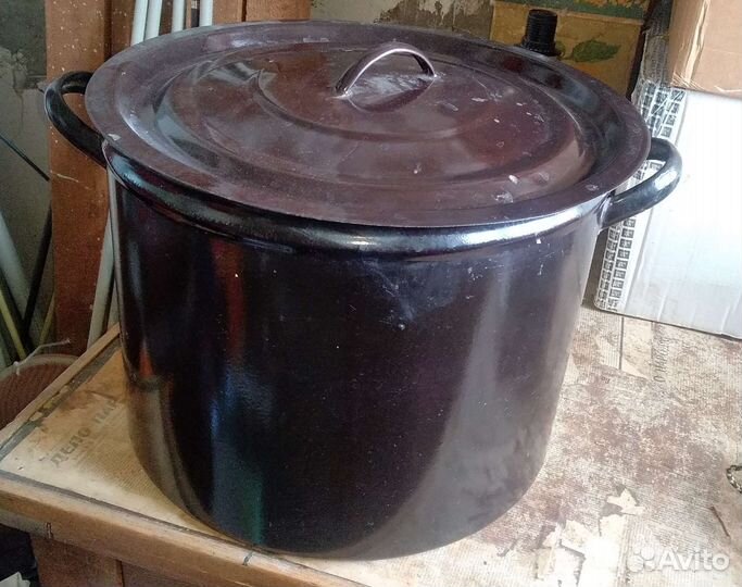 Кастрюля эмалированная, СССР,48 литров