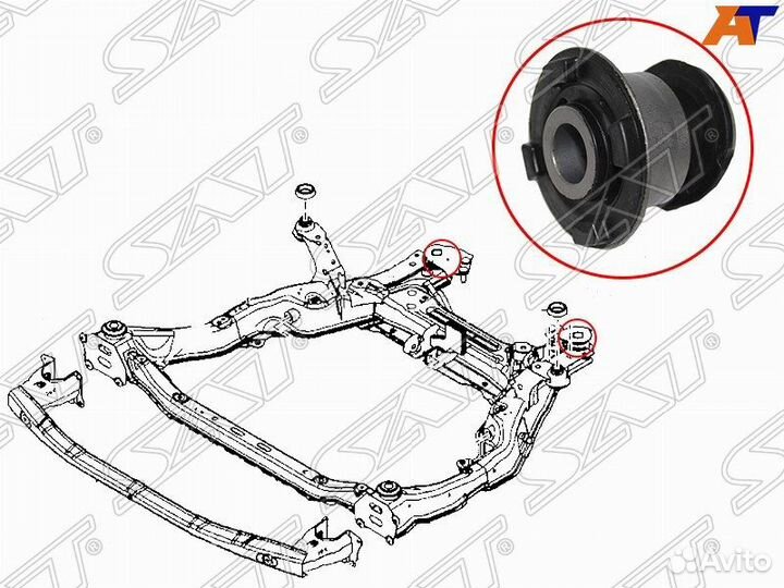 Сайлентблок передней балки задний mazda 6 08-13 ST