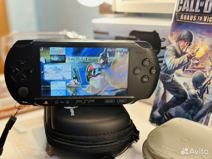 Sony PSP-E1008 Black 64 Gb(big pack,3102 игр)