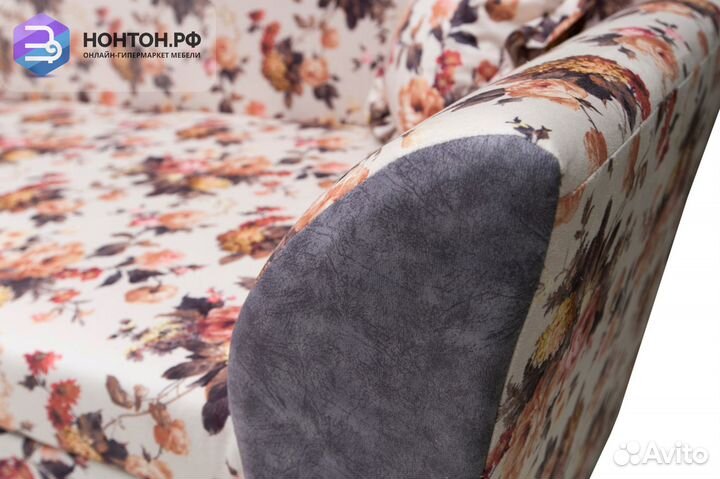 Диван выкатной Милана эконом бежево-серый