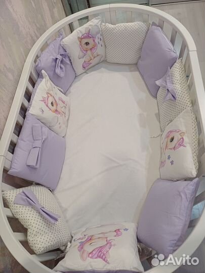 Детская кроватка трансформер с маятником