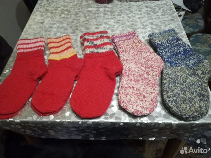 Носки жерстяные, вязанные