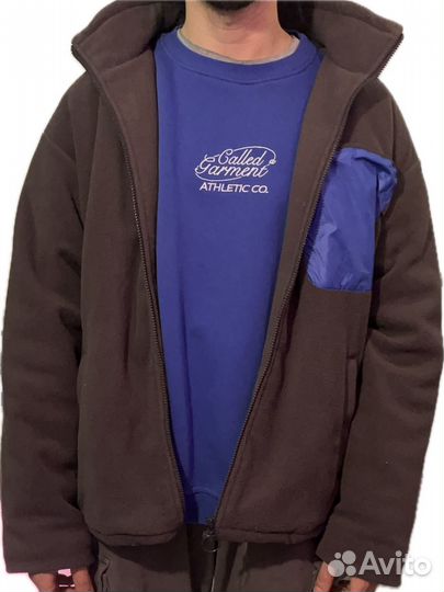 Серая Флиска 8 seconds с синим карманом