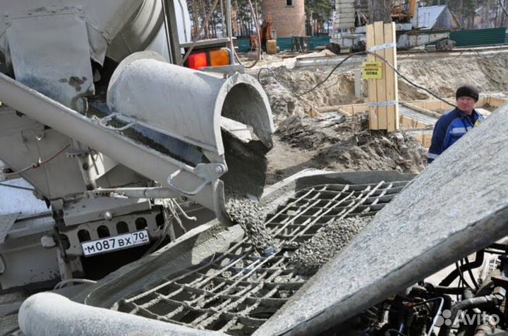 Бетон M300. Зaливкa. Дocтавка. от 3 куб