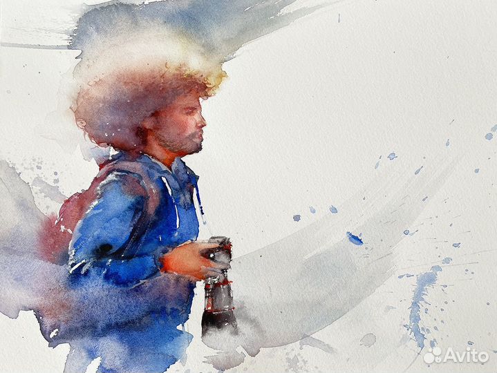 Картина акварель портрет