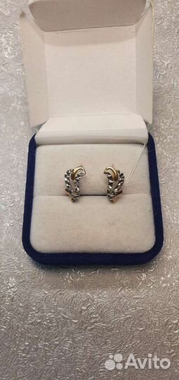 Золотые серьги 2,17 гр