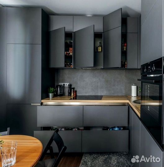 Кухонный гарнитур угловой в потолок на заказ